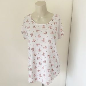 Wild Love | Floral Print Low Knotted Top